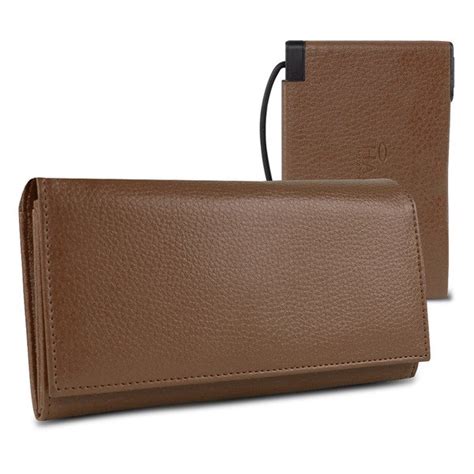 Halo Women's Power Wallet 3000 w/RFID Protection (Brown)